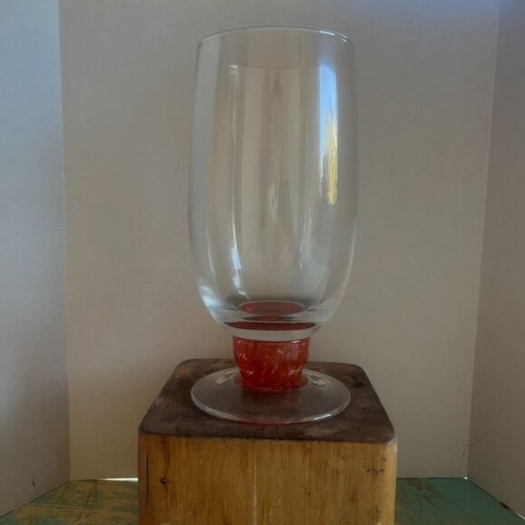 Denby Fire 16 Oz Footed Tumbler Set Of 4 Discontinued Orange - Picture 4 of 5